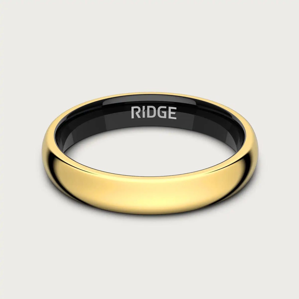 4mm Rounded Ring Set - 24K Gold