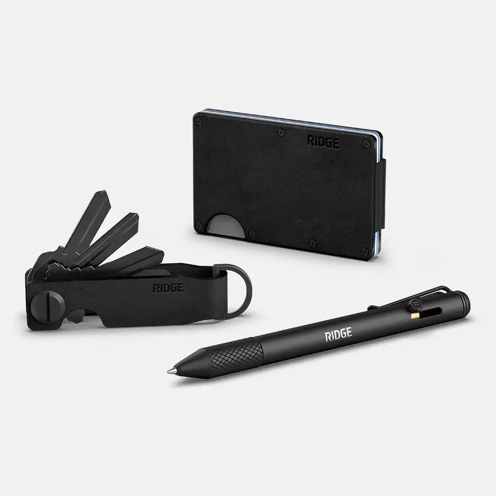 Daily Writer Kit - Midnight Black Leather