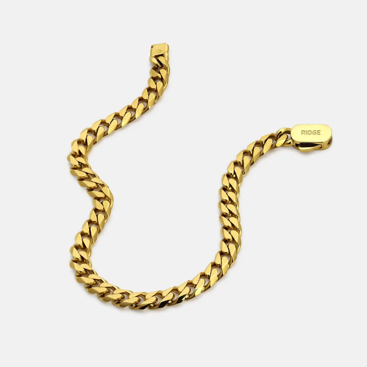 6mm Curb Bracelet - 18K Gold - Medium