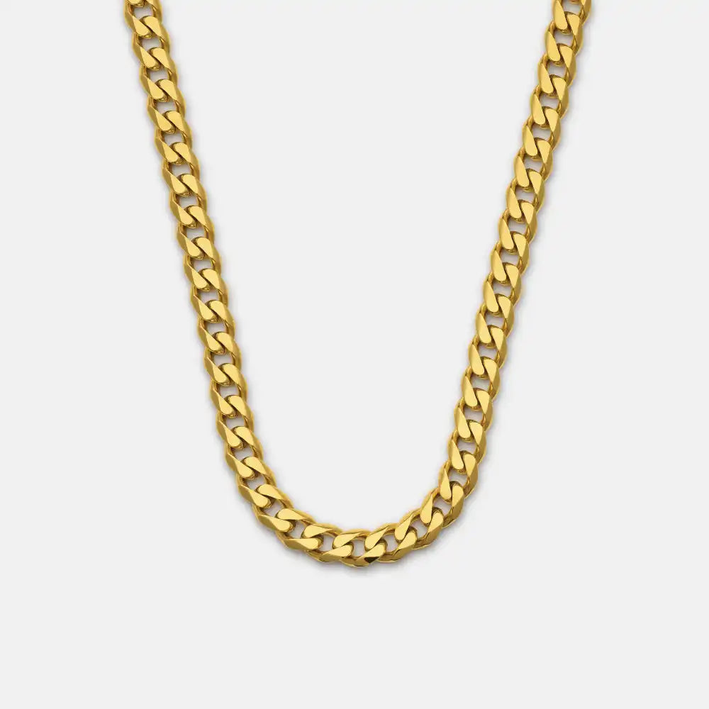 5mm Curb Chain - 18K Gold - 20"