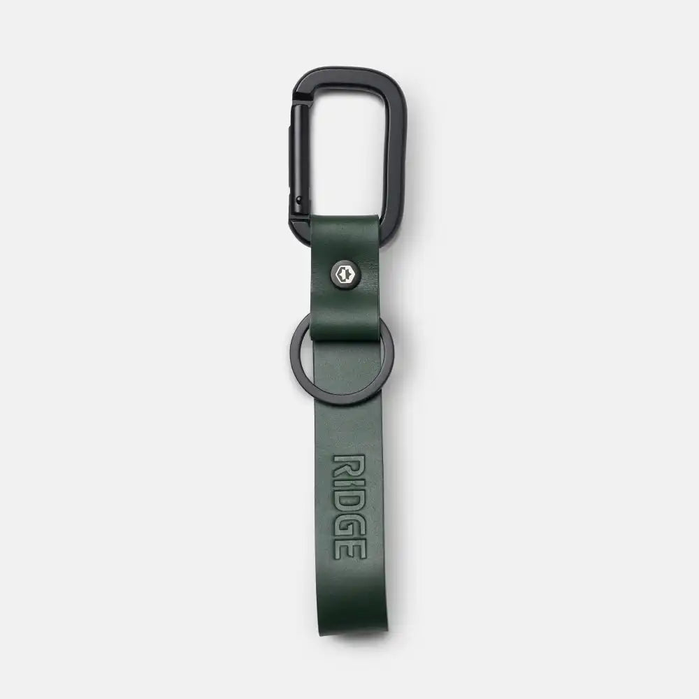 Ridge Keychain - Hunter Green Leather