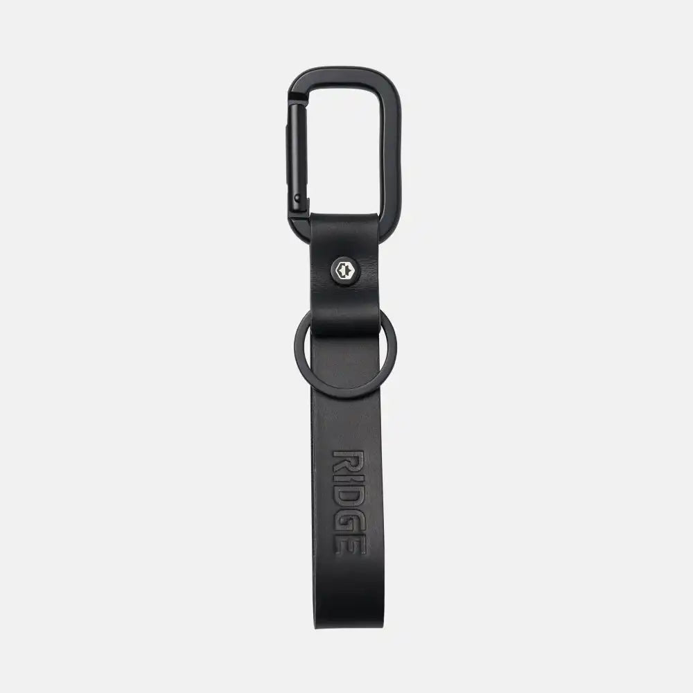 Ridge Keychain - Midnight Black Leather