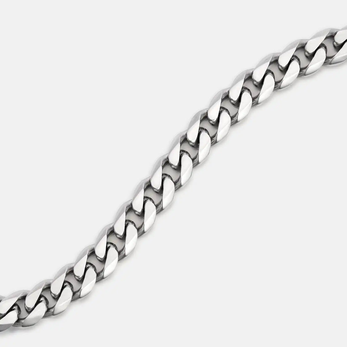 5mm Curb Chain - Platinum - 22"