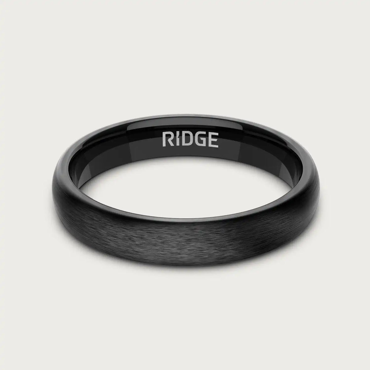 4mm Rounded Ring Set - Royal Black