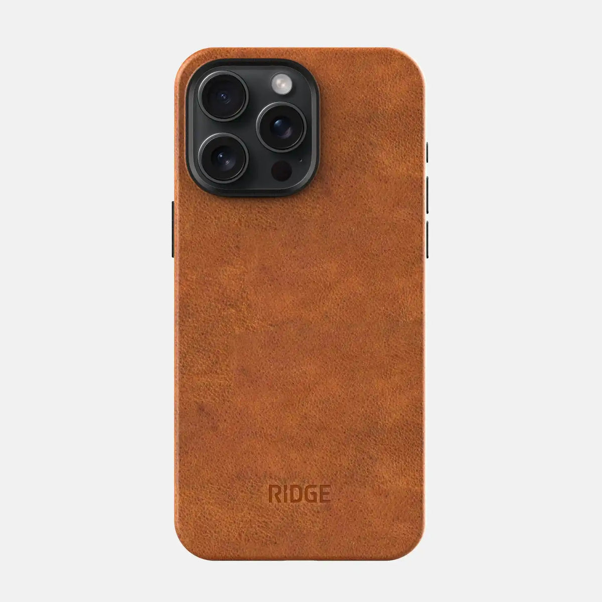 Ridge Phone Case - Tobacco Brown Leather - iPhone 15 Pro Max