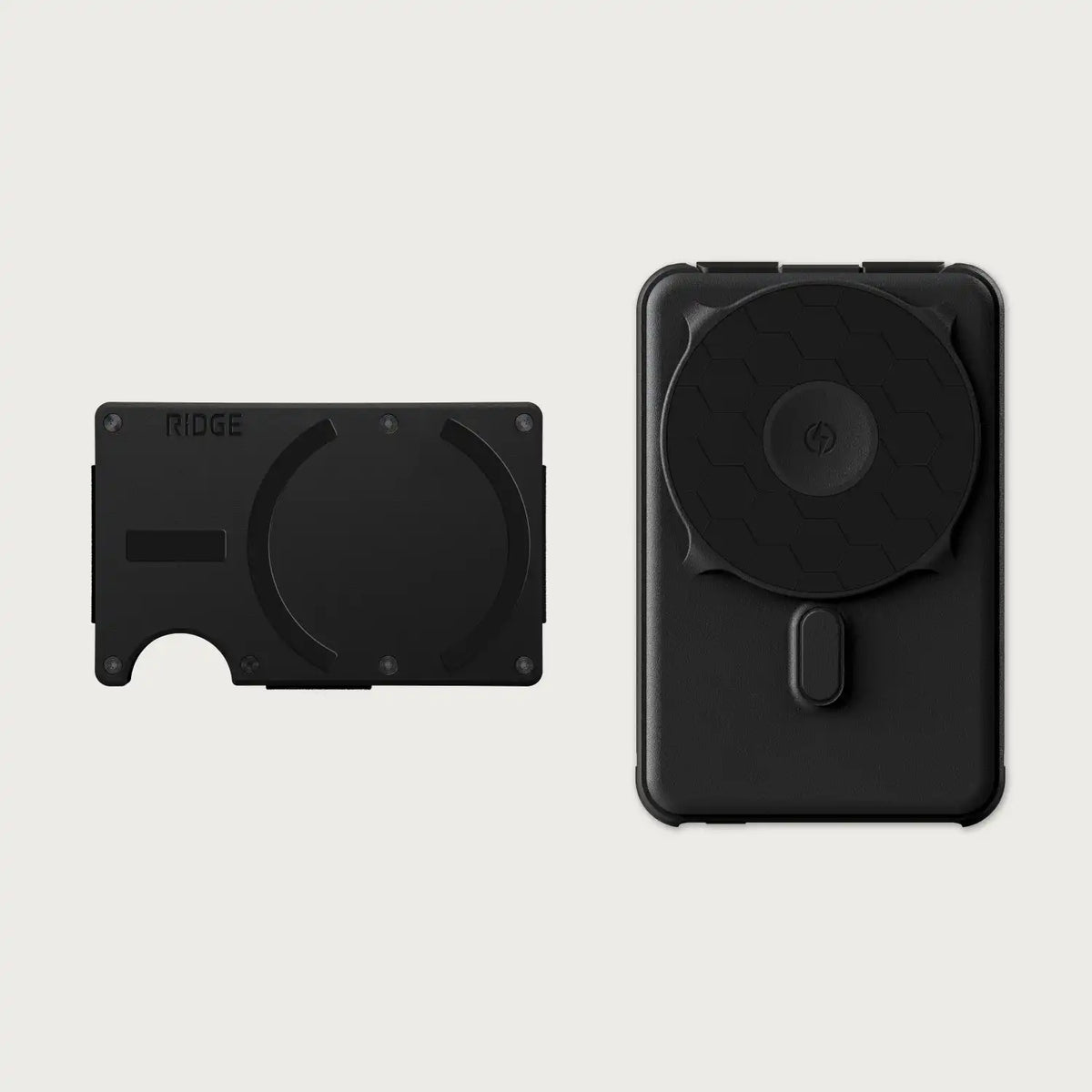 Ridge Wallet for MagSafe + Power Bank - Matte Black
