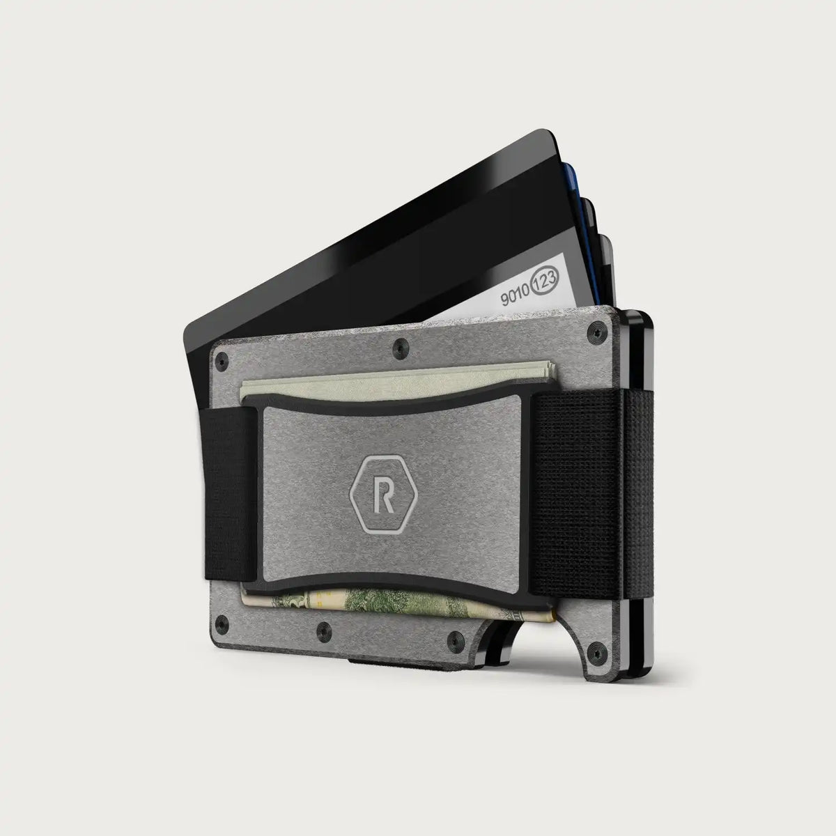 Ridge Wallet + Power Bank + KeyCase - Stonewashed Titanium + Matte Black + Stonewashed Titanium
